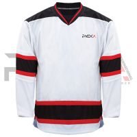 White Black Ice Hockey Jersey
