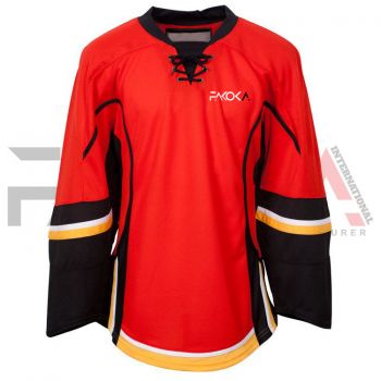 Ice Hockey Jersey Red Black