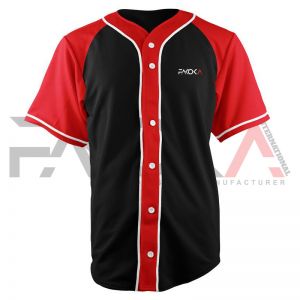 Baseball Jersey Red Black
