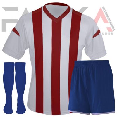 White Red Soccer Uniforms